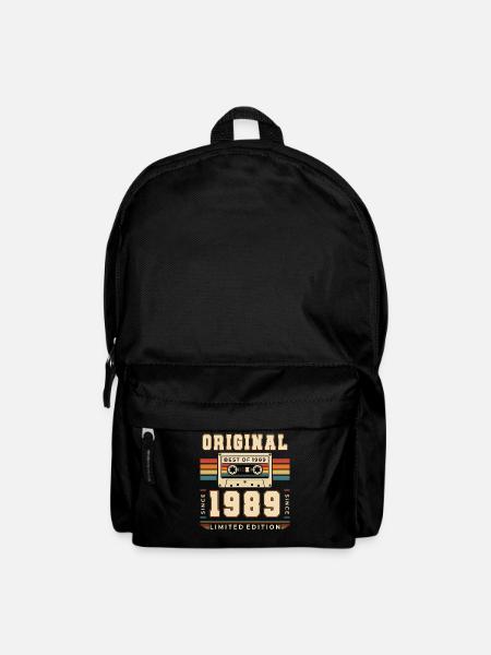 37. Geburtstag Geschenk Mann Kassette Best of 1989 - Rucksack - Schwarz