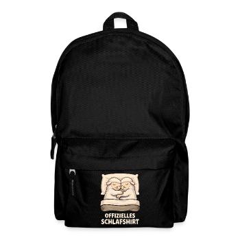 Offizielles Schlafshirt Kuschel Schafe - Rucksack - Schwarz - Vorne