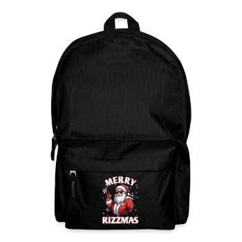 Merry Rizzmas Funny Santa Christmas Gift - Backpack - black - Front