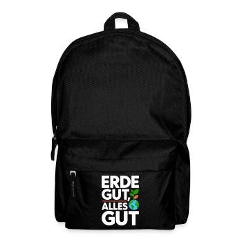 Erde Gut Alles Gut Umweltschutz Natur Mutter Erde - Rucksack - Schwarz - Vorne