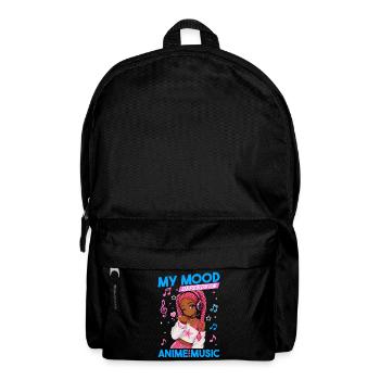 Anime and Music Chibi Black Girl - Backpack - black - Front