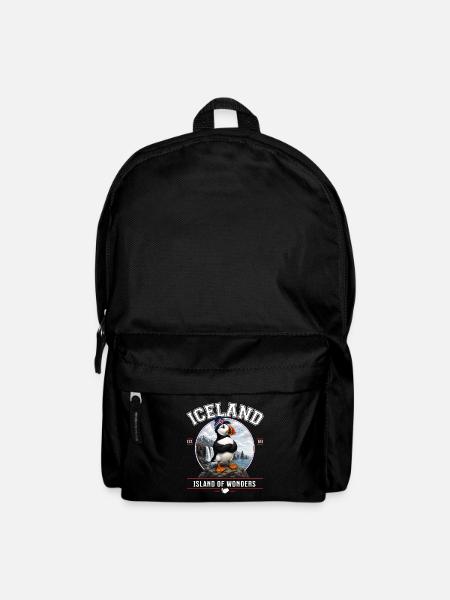 Island Papageitaucher – Insel der Wunder - Rucksack - Schwarz