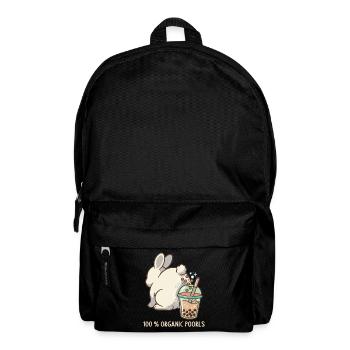 Cute Bunny Funny Boba Bubble Tea - Backpack - black - Front