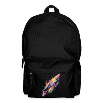 Multicolor Surfboard Splash Art Ocean - Backpack - black - Front