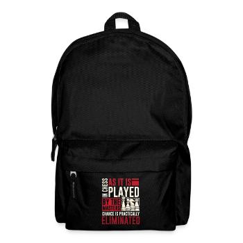 Échiquier des joueurs d’échecs - Sac à dos - noir - Devant