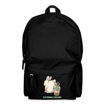 Cute Bunny Funny Boba Bubble Tea - Backpack - black - Front