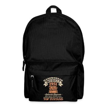 75. Geburtstag Handwerker Modell 1951 - Rucksack - Schwarz - Vorne