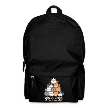 Relax, we're all crazy - Backpack - black - Front