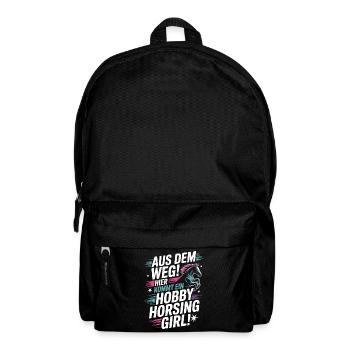 Hobby Horsing Girl Steckenpferd Pony Reiten Pferde - Rucksack - Schwarz - Vorne