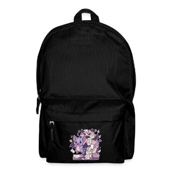 Süße Fledermaus und ein Berg Papierkram - Rucksack - Schwarz - Vorne