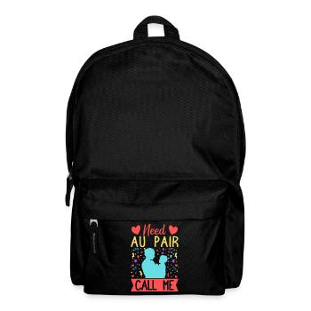 Tagesmutter Need Au Pair Call Me Nanny - Rucksack - Schwarz - Vorne