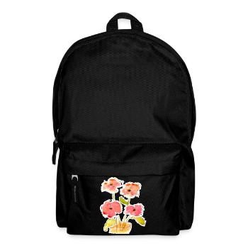 Bouquet de fleurs aquarellé - Sac à dos - noir - Devant