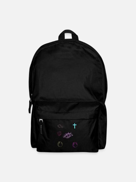 Auge Bibel Kreuz - Rucksack - Schwarz