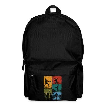 Padel und humorvoller Aperitif - Rucksack - Schwarz - Vorne