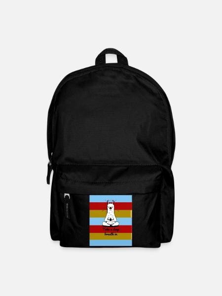 Meditating Lama - Backpack - black
