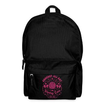 Häkelliebhaber Häkelt den ganzen Tag Sorge Weniger Lustig - Rucksack - Schwarz - Vorne