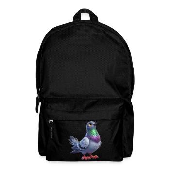 Farbenfrohes Taubenthema - Rucksack - Schwarz - Vorne