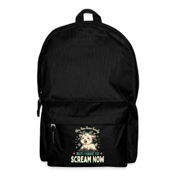Süßer schreiender Ziegen-Cartoon auf Tee - Rucksack - Schwarz - Vorne