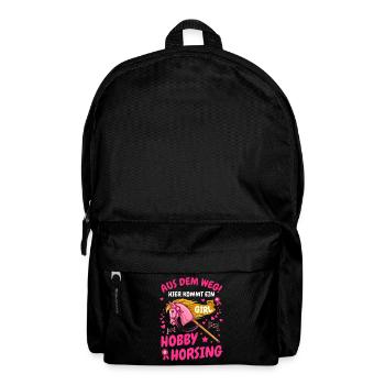 Aus dem Weg Hobby Horsing Girl Steckenpferd - Rucksack - Schwarz - Vorne