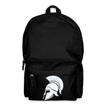 Spartanischer Helmschutz Grafik Blau - Rucksack - Schwarz - Vorne