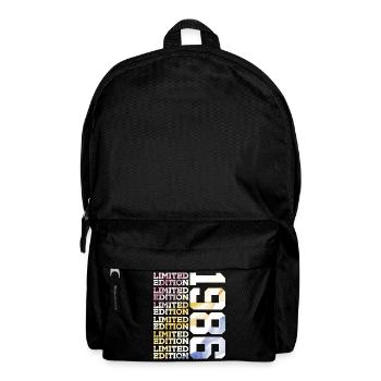 LIMITED EDITION 1986 - 40 JAHRE - 40. GEBURTSTAG - Rucksack - Schwarz - Vorne