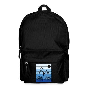 Segelflug Landschaft Design - Rucksack - Schwarz - Vorne