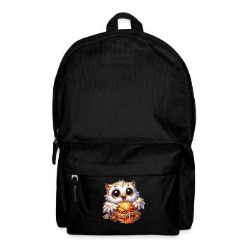 Weise Schneeeule Italienisch Lasagne - Rucksack - Schwarz - Vorne