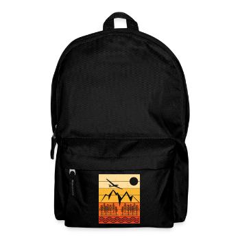Segelflug Landschaft Design Sunset - Rucksack - Schwarz - Vorne