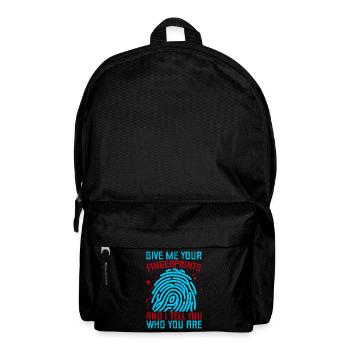 Forensic Science Major Fingerprints & I Tell You - Rucksack - Schwarz - Vorne