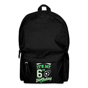 Its My 6th Birthday Soccer Boys 6 Years Birthday 6 - Sac à dos - noir - Devant