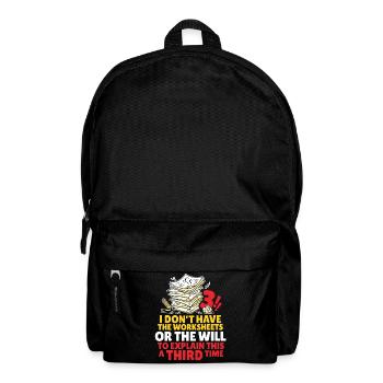 No More Explanations Meme - Backpack - black - Front
