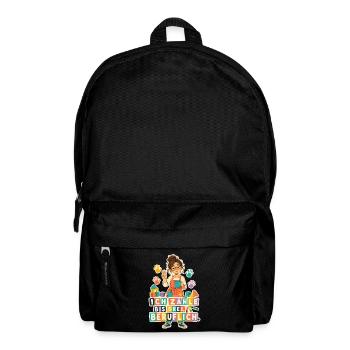 Ich zähle bis drei Beruflich – Erzieherin - Rucksack - Schwarz - Vorne