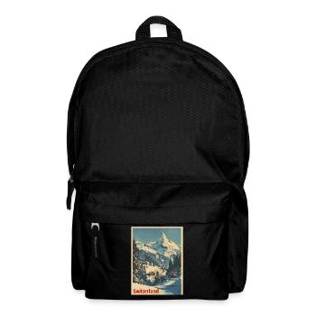 Paysage vintage du Cervin en Suisse - Sac à dos - noir - Devant