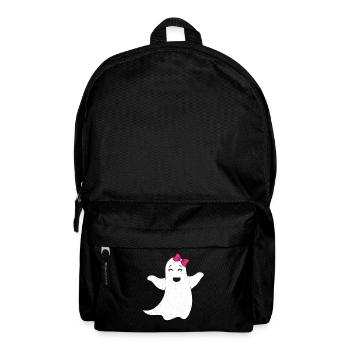 Ghost girl with pink bow - Backpack - black - Front