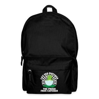 Frog Catcher Lily Pad Matcher Proud Catcher Frog - Backpack - black - Front