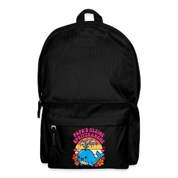 Kleiner Spritzkannon-Wal im Retro-Look - Backpack - black - Front