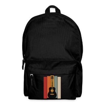 Retro Guitar Graphic - Musician Guitarist - Backpack - black - Front