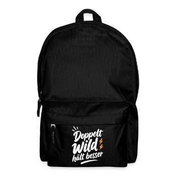 Doppelt Wild hält besser – Spruch für Paare - Rucksack - Schwarz - Vorne