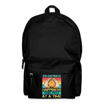 Gifts For Pottery Makers Shaping Happiness Pottery - Backpack - black - Front