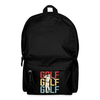Retro Golf – tee off with passion - Backpack - black - Front