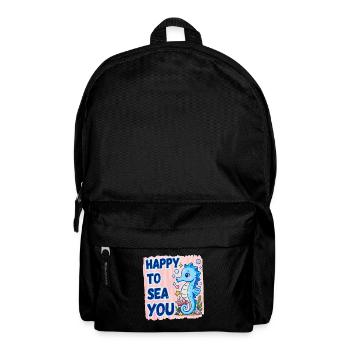 Happy To Sea You Seahorse Sea Love - Backpack - black - Front