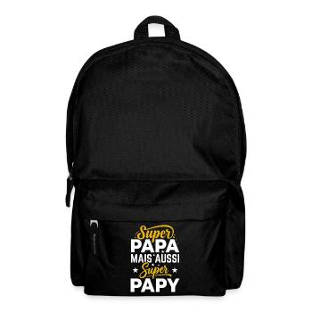 Super Papa Mais Aussi Super Papy Cadeau - Sac à dos - noir - Devant