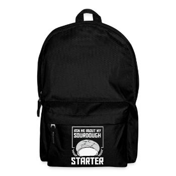 Bread Baker Bakery Bread Roll Baking - Backpack - black - Front