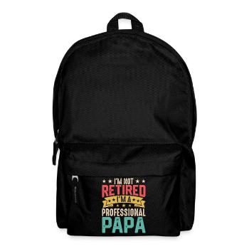 Professional Papa Retro Vintage - Rucksack - Schwarz - Vorne