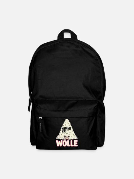 Stricken Komme Was Wolle Strickerin Häkeln Schaf - Rucksack - Schwarz