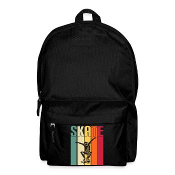 skateboard skaten skate sport fahren skaten - Rucksack - Schwarz - Vorne
