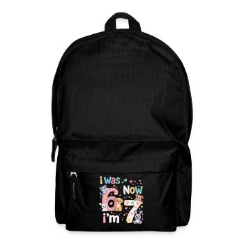 Ich war jetzt 6, 7 Geburtstagshaustiere - Rucksack - Schwarz - Vorne