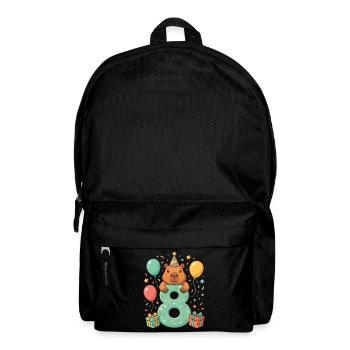 Kuschelbär Geburtstag auf der Acht - Rucksack - Schwarz - Vorne