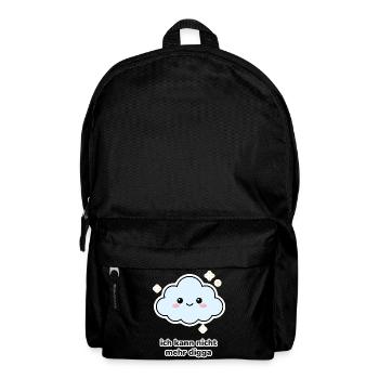 ich kann nicht mehr digga – Wolke Meme - Rucksack - Schwarz - Vorne
