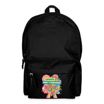 Kreativität statt Konformität - Rucksack - Schwarz - Vorne